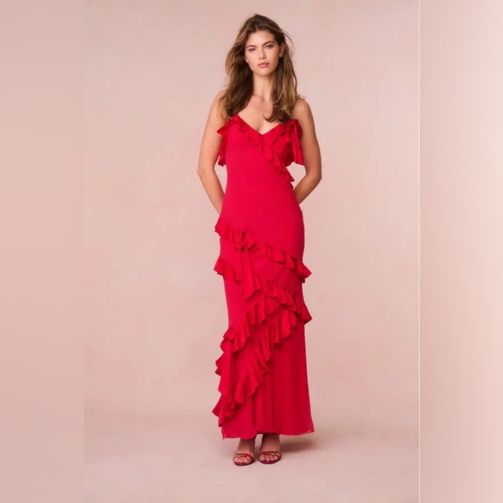 LoveShackFancy Rialto Dress Red
